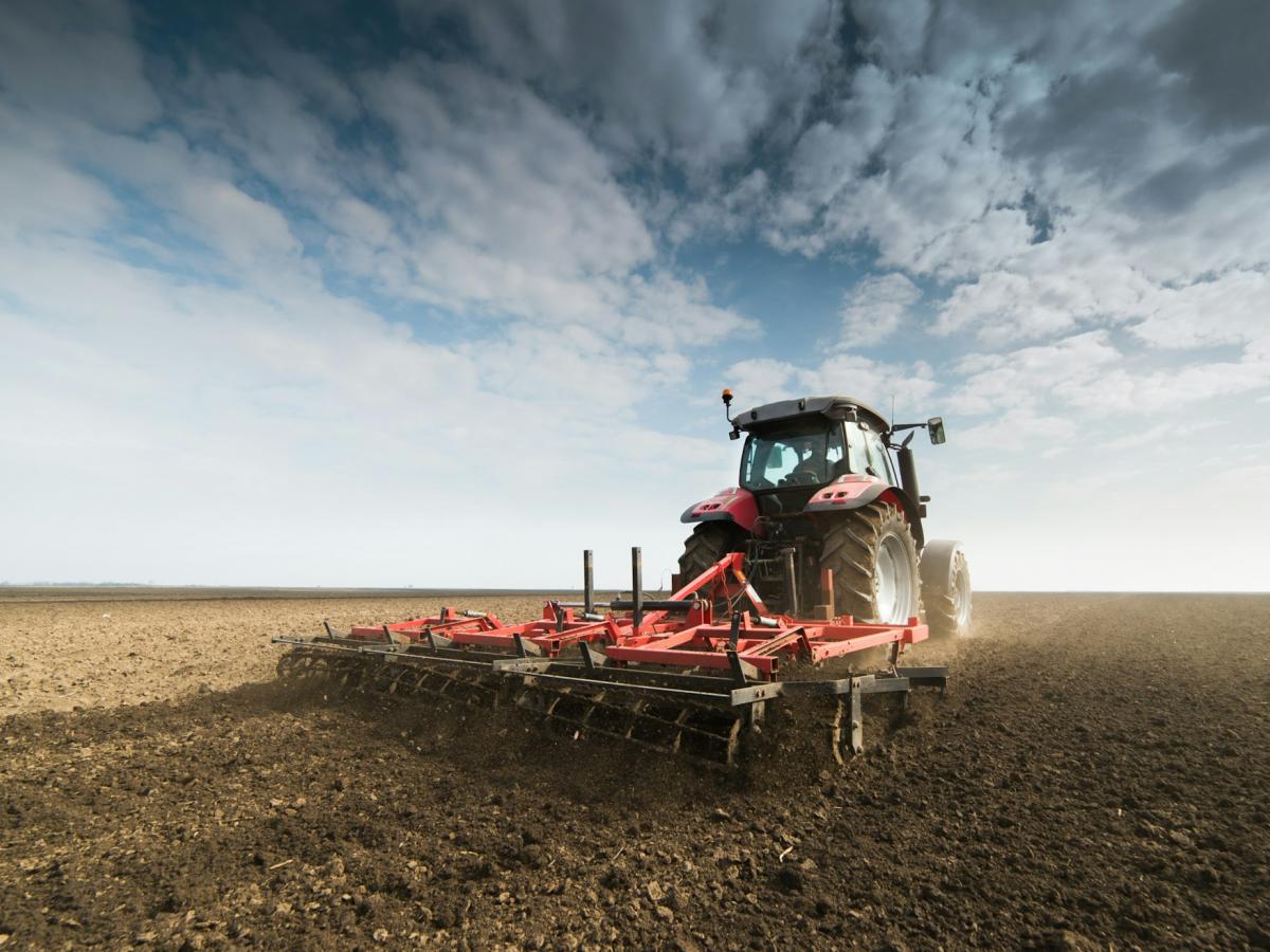 tractor plowing